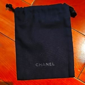 AUTHENTIC CHANEL Black Drawstring Bag